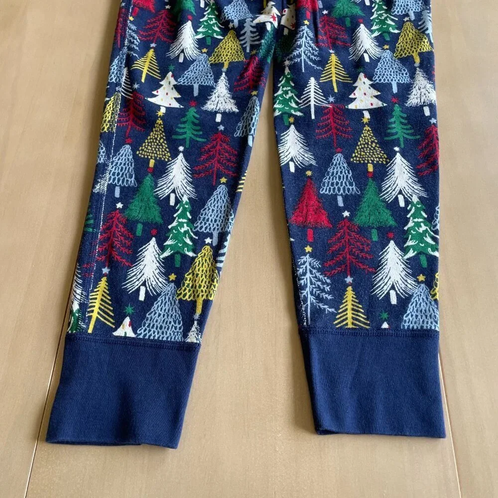 Hanna Andersson Women's Long John Pajama Pant, Twinkly Trees On‎ Navy - Size SM